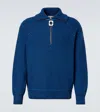 Jw Anderson Half Zip Sweater Sweaters And Cardigans Multicolor In Blue