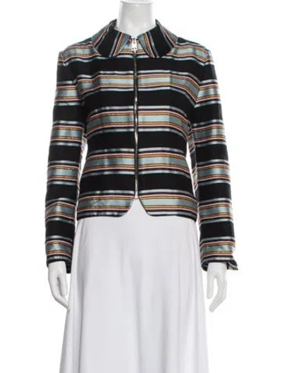 Pre-owned Jw Anderson Striped Jacket In Black/blue/red