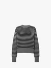 Jw Anderson Striped-jacquard Wool Sweater In Grey