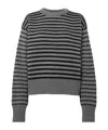 Jw Anderson Striped-jacquard Wool Sweater In Black