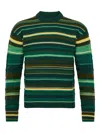Jw Anderson Striped Jumper In Gray