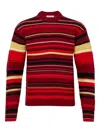 Jw Anderson Multi Stripe Sweater In Red