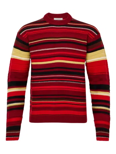 Jw Anderson Striped Jumper In Red