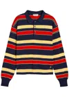Jw Anderson Striped Knit Polo Shirt In Multi