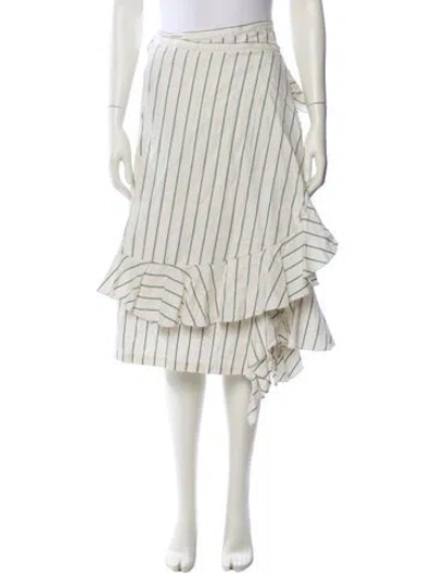 Pre-owned Jw Anderson Striped Midi Length Skirt In Neutral