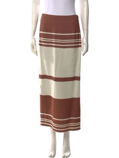 Pre-owned Jw Anderson Striped Midi Length Skirt W/ Tags In Neutral