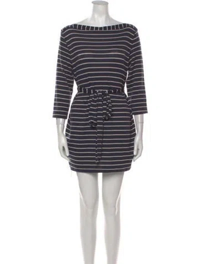 Pre-owned Jw Anderson Striped Mini Dress In Blue