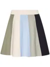 Jw Anderson Women's Panelled Scarf-knit Mini Skirt In Pink