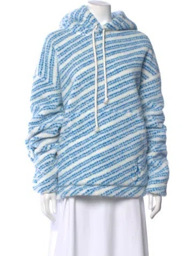 Pre-owned Jw Anderson Striped Mock Neck Sweater In Blue