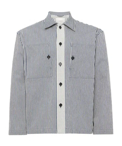 Jw Anderson Striped Patch-pocket Shirt In Multi