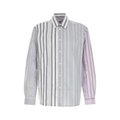 JW ANDERSON JW ANDERSON STRIPED PATCHWORK COTTON SHIRT