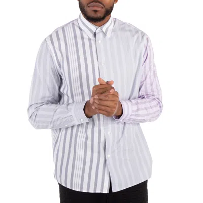 Jw Anderson Striped Patchwork Cotton Shirt In Multi