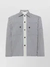 Jw Anderson Striped Pattern Front Pockets Long Sleeves Jacket In Gray