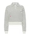 Jw Anderson Striped Polo Shirt In White