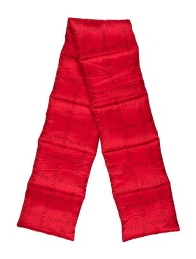 Pre-owned Jw Anderson Striped Scarf In Red