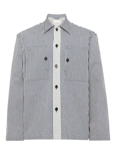 Jw Anderson Striped Shirt In Gray
