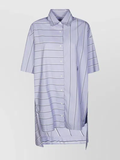 JW ANDERSON STRIPED SHORT SLEEVE DRESS