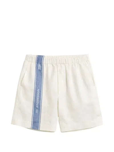 Jw Anderson Shorts With Contrasting Detail In White