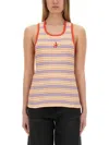 Jw Anderson Multicolor Contrast Trim Striped Tank Top