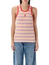 Jw Anderson J.w.anderson Logo Ribbed Tank Top In Pink Multi