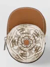Jw Anderson Structured Leather Logo Pouch In Brown