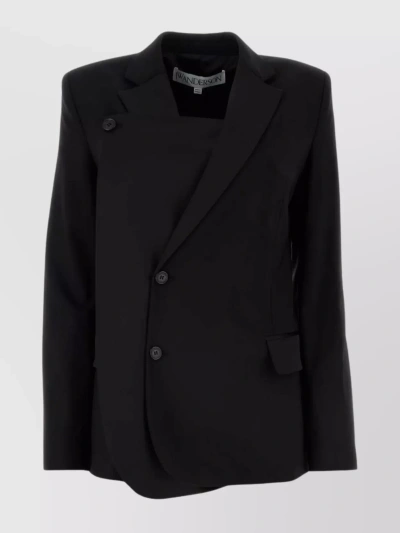 Jw Anderson Doppelreihiger Blazer In Schwarz