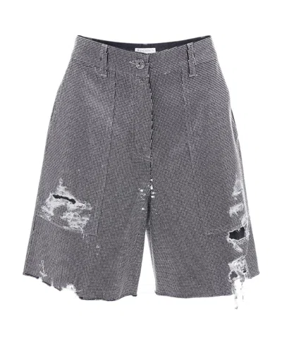 JW ANDERSON JW ANDERSON EMBELLISHED DISTRESSED SHORTS
