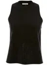 Jw Anderson Studded Knitted Tank Top In Black