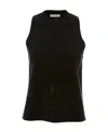 Jw Anderson Studded Knitted Tank Top In Black