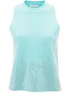 Jw Anderson Studded Tank Top In Blue