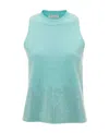 Jw Anderson Studded Tank Top In Blue