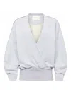 Jw Anderson Grey Cotton Wrap Sweatshirt In Grey