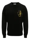 Jw Anderson Jwa Bunny Intarsia Wool Crewneck Sweater In Black