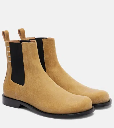 Jw Anderson Suede Ankle Boots In Yellow