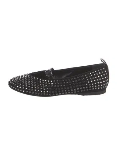 Pre-owned Jw Anderson Suede Ballet Flats In Black