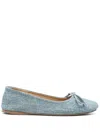 Jw Anderson Blue Calf Suede Print Ballerina Flats In Blue