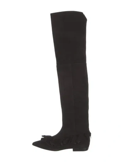 Pre-owned Jw Anderson Suede Boots In Black