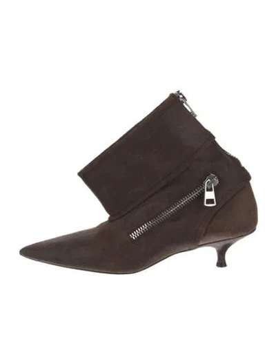Pre-owned Jw Anderson Suede Boots In Brown