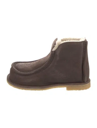 Pre-owned Jw Anderson Suede Boots In Brown
