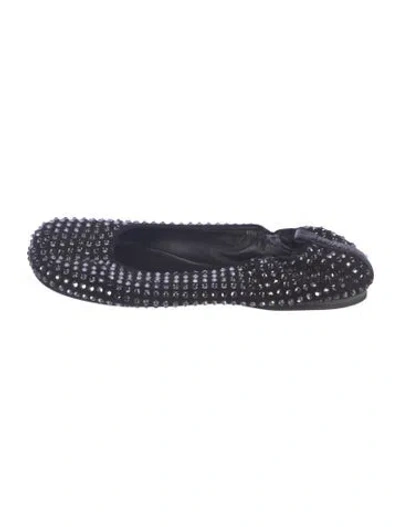 Pre-owned Jw Anderson Suede Crystal Embellishments Flats In Black