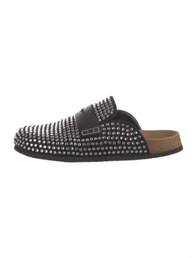 Pre-owned Jw Anderson Suede Crystal Embellishments Slippers In Black