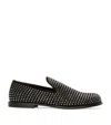 Jw Anderson Crystal-embellished Suede Loafers In Black