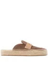 Jw Anderson Brown Slip On Espadrilles In Neutral