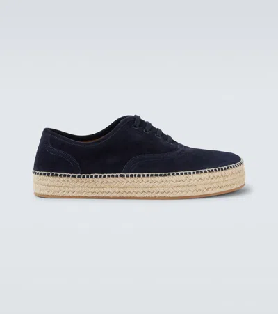 Jw Anderson Suede Espadrilles In Navy