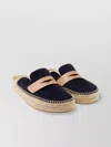 Jw Anderson Suede Espadrilles With Braided Raffia Sole