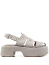 Jw Anderson Suede Fisherman Sandals In Gray