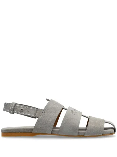 Jw Anderson Suede Fisherman Sandals In Grey