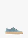 Jw Anderson Suede Lace-front Platform Espadrilles In Blue