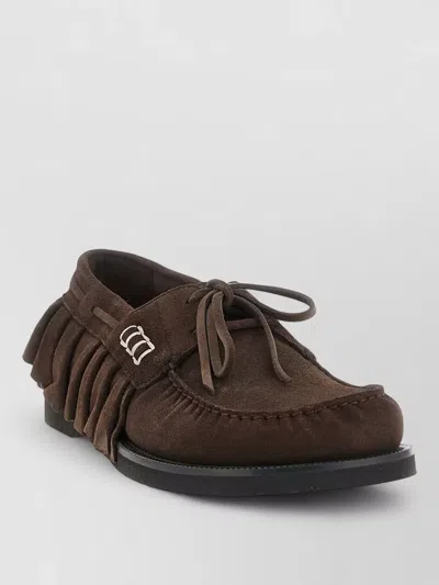 Jw Anderson J.w.anderson Suede Volant Boat Shoe In Brown