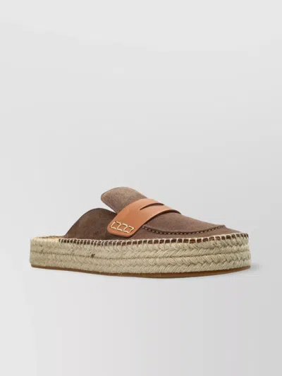 JW ANDERSON SUEDE LOAFERS ESPADRILLE SOLE